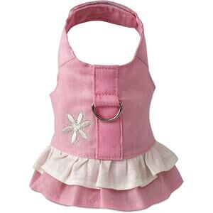 Doggles Pink Spring Dress Hemp Dog Harness - Size Teacup